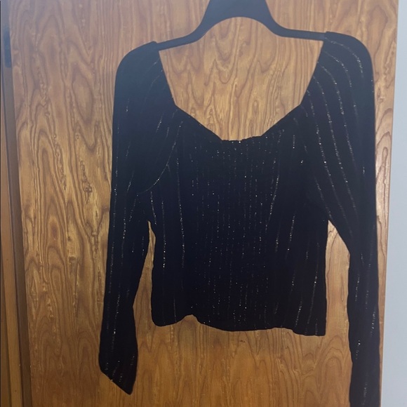 Idyllwind size Large Black Striped w/ Gold Women's Top - Picture 6 of 10